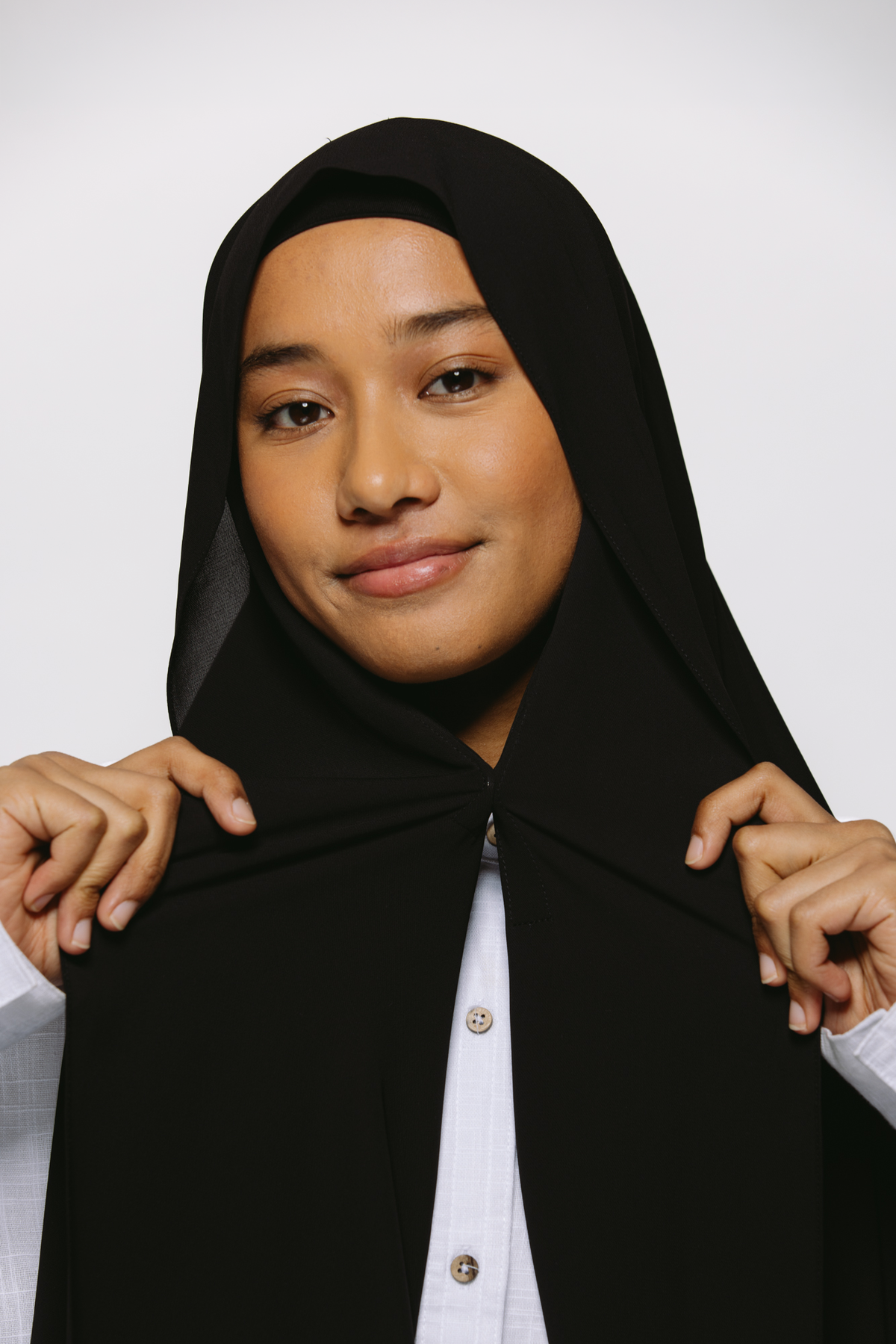 Black — Instant Chiffon Hijab with Built-in Magnets