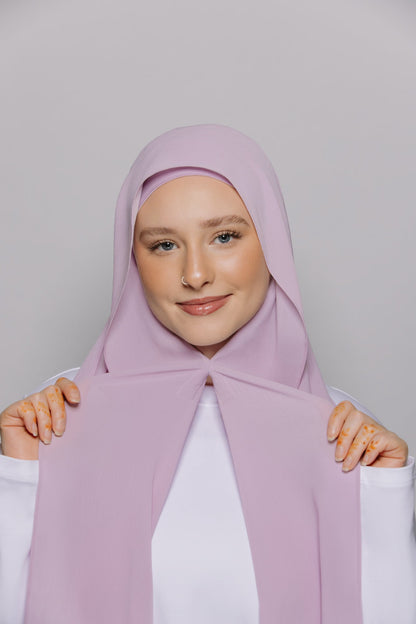 Wisteria — Instant Crinkle Chiffon Hijab with Built-in Magnets
