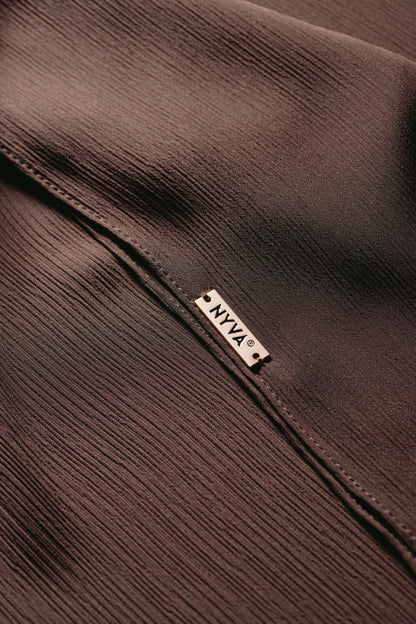 Cocoa — Instant Crinkle Chiffon Hijab with Built-in Magnets