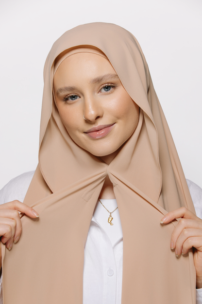 Nude — Instant Chiffon Hijab with Built-in Magnets